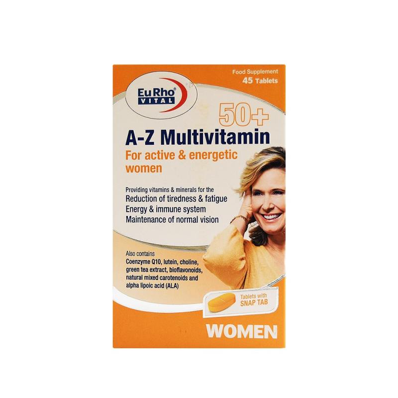 قرص A Z مولتی ویتامین بالای 50 سال بانوان یوروویتال | 45 عدد