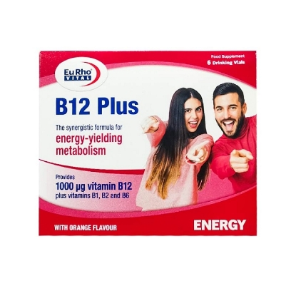ویال خوراکی ویتامین B12 پلاس یوروویتال با طعم پرتغال 6 عدد